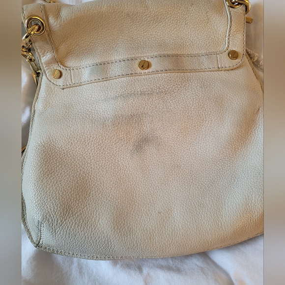 Tory Burch Cream + Gold Leather Crossbody Bag - Picture 8 of 11